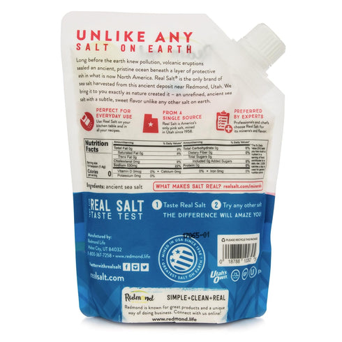 16 (2 Pack) Redmond Real Salt - Ancient Fine Sea Salt, Unrefined Mineral Salt, Ounce Pouch