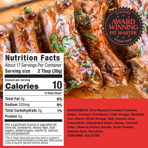18 oz (3-Pack) G Hughes Sugar Free Sweet & Spicy BBQ Sauce - Sweet Chili Sauce, Sugar Free Asian Sauces, Low Carb BBQ