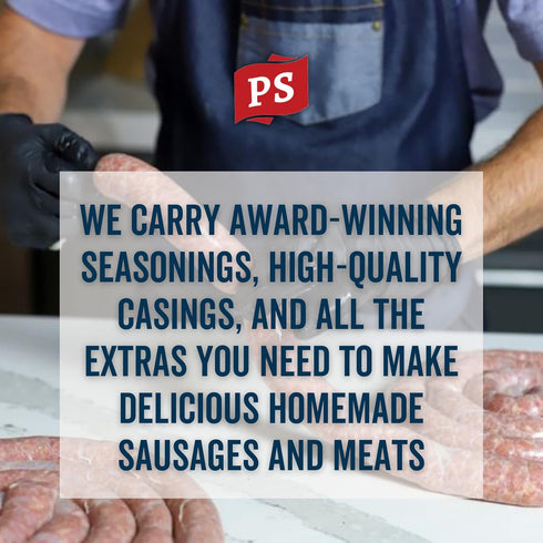 Summer 25 lbs PS Seasoning Jalapeno Sausage Kit - Includes Sausage Seasoning Mix, Cure, and Casings for up to of Meat