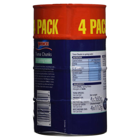 Princes (4x160g) Tuna Chunks in Spring Water