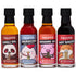 Thoughtfully Gourmet, Ramen Spicy Oils and Sauces, Includes Sesame Oil, Chili Oil, Soy Sauce, and Sriracha Flavored Seasonings, Set of 4