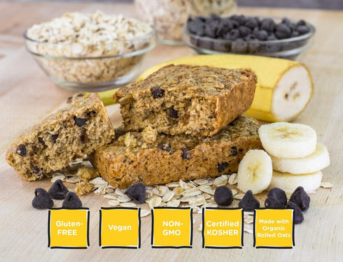 Pack 12 Bobo's Banana Chocolate Chip Oat Bars, Gluten Free, Non-GMO, Whole Grain Oats, of | Snack Bars | On-the-Go |