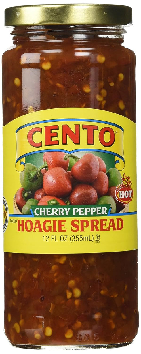 Cento Diced Hot Cherry Pepper (Hot) Hoagie Spread - 12 Fl Oz