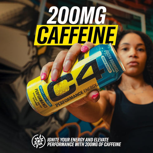 C4 16oz (Pack 12) Energy Drink of - Strawberry Watermelon Ice - Sugar Free Pre Workout Performance Drink with No