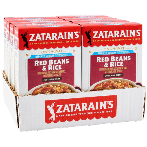 Zatarain's Reduced Sodium Red Beans & Rice, 8 oz (Pack of 8)