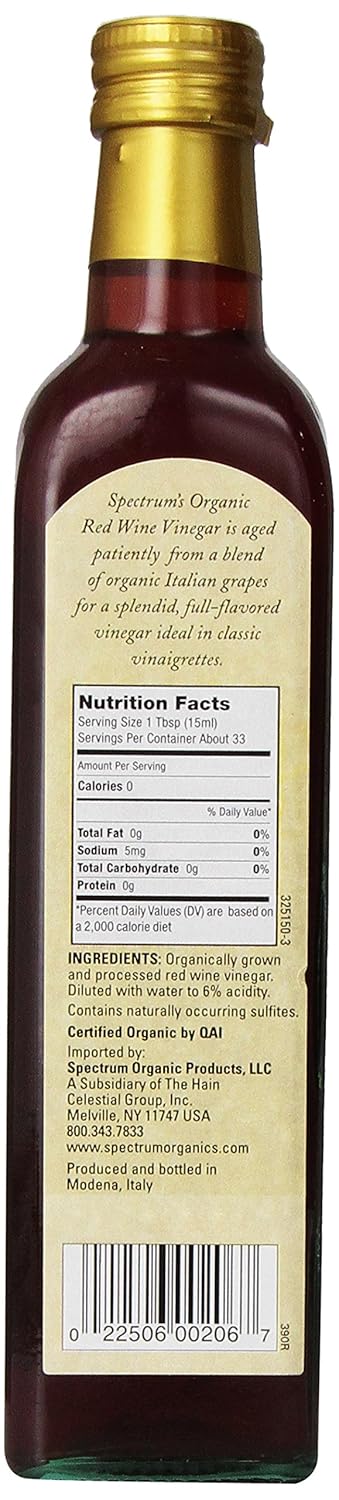 16.9 oz. Spectrum Culinary Organic Red Wine Vinegar, fl.