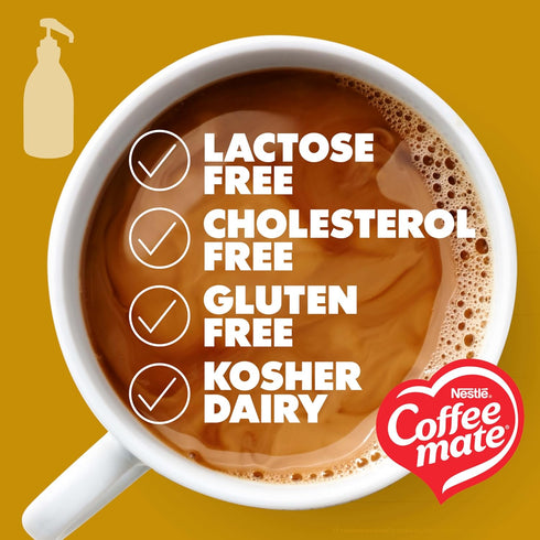 50.7 oz (Pack 2) Nestle Coffee mate Coffee Creamer, Creme Brulee, Liquid Concentrate Pump Bottle, Non Dairy, No