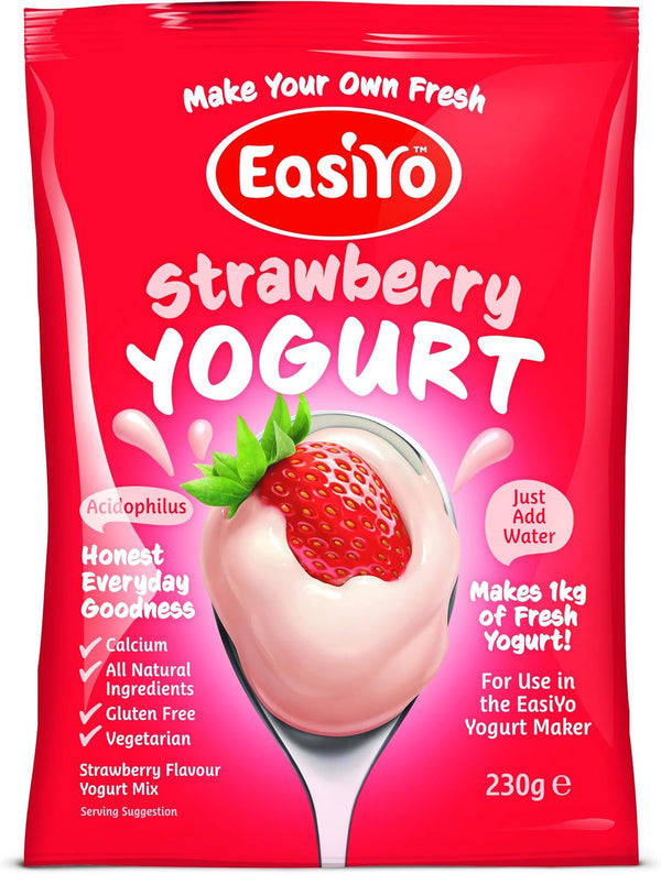 Easiyo Sweet Strawberry Yogurt Base and Culture, 8-1/2-Ounce
