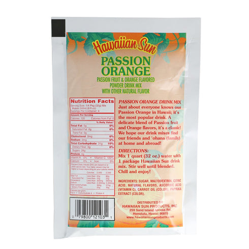 Hawaiian Sun 4.44-Ounce Powder Drink Mix, Passion Orange