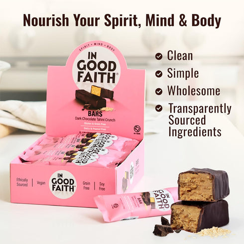 (6 Pack, Pack) In Good Faith Dark Chocolate Bars, Healthy, Gluten Free, Vegan, Dairy Free Chocolate Bars Variety