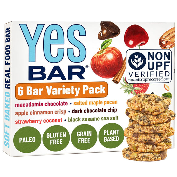 YES Nut Bars - Six Flavor Variety Pack - Soft Chewy Healthy