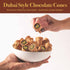 4.7 oz Leonessa Dubai Chocolate Cones with Pistachio Kunafa | Made with Premium Belgian Chocolates | Kunafa Chocolate |