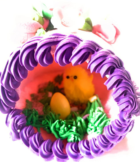 Generic Panoramic Sugar Egg with chick (Green)