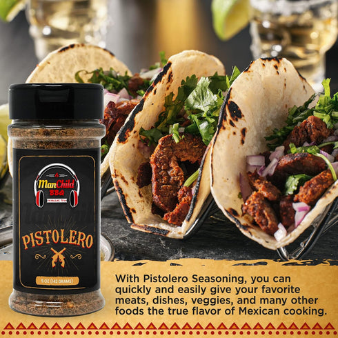 Pistolero Tex-Mex Seasoning (Low Sodium, No MSG) - Fajita & Taco Mix | Seasonings for Pulled Chicken, Pork Ribs, Carne