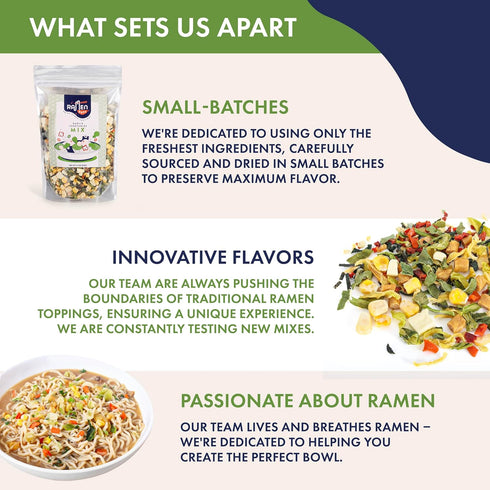(7.5 oz, Ramen Eats Garlic Tofu Vegetables Dried Ramen Toppings for Noodles, Rice and more Veggie Mix)