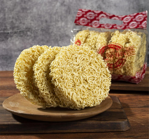 350g (10.5oz), 6 Pack Non-fried Hot Pot Ramen Family Noodles Unflavored, Preservative Free, No Added MSG Total PCS Per