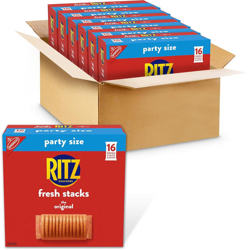 RITZ Fresh Stacks Original Crackers, Bulk Travel Snacks, Party Size, School Snacks,
