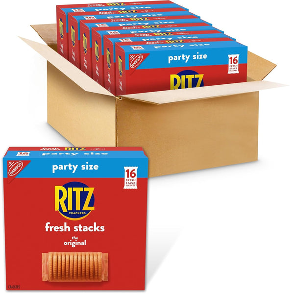 RITZ Fresh Stacks Original Crackers, Bulk Travel Snacks, Party Size, School Snacks,