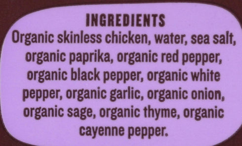 12 Bilinski, Organic Spicy Cajun Chicken Sausage, Ounce