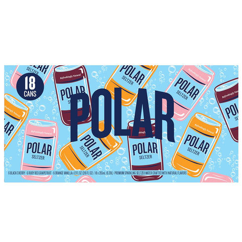 Pack, 12 oz 18 pack Polar Seltzer Water Crowd Pleaser Variety fl cans