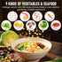 Oryvox 100% 14oz Dried Ramen Toppings-Dehydrated Vegetables & Seafood Mix Instant Ramen Toppings Natural, Resealable