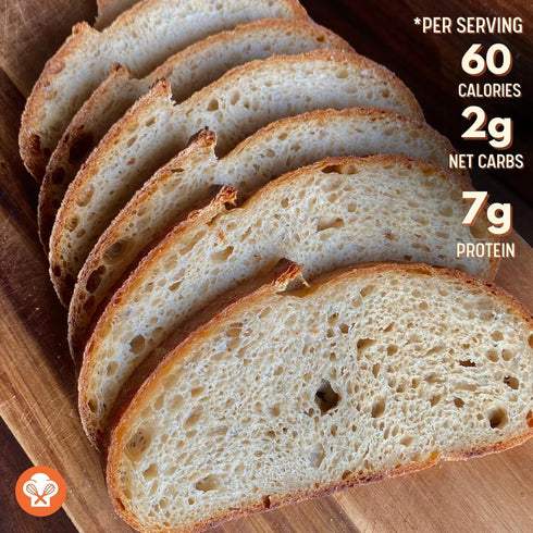 3g 6g 4 (2 Pack (20oz), Dr. B's Frankie New York Style Sourdough Bread | Net Carbs & Protein | Low Calorie, Vegan