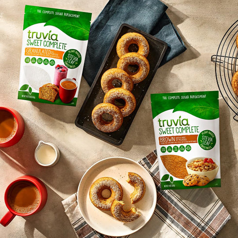 32 oz (Pack 2) Truvia Sweet Complete Zero-Calorie Granulated All-Purpose Stevia Leaf Sweetener, Bag