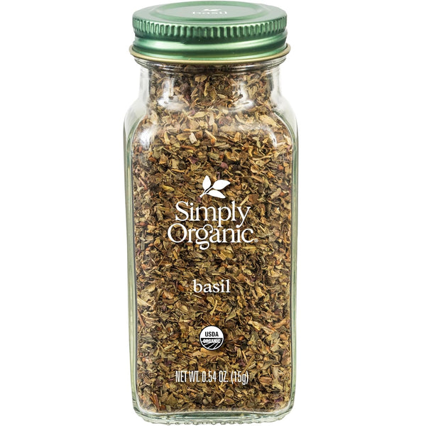 Simply Organic Pure Egyptian Basil Leaf, 0.54 Ounce Bottle, Cut and Sifted,