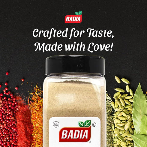 16 oz Badia Ground White Pepper, Smooth, Mellow Heat and Delicate Flavor for Light Sauces, Soups, Poultry and Seafood