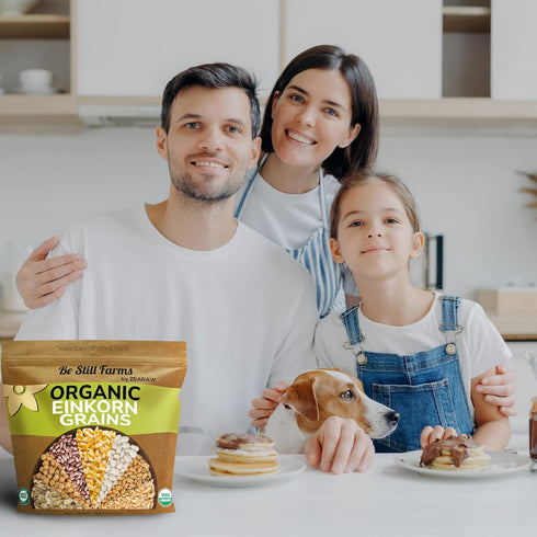 (4.8 lb) Be Still Farms Einkorn Farro Grain Organic - Einkorn Wheat Berries Bulk Whole Ancient Grains - Ideal for Soup