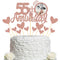Sumerk 55th Anniversary Cake Topper, 13PCS Rose Gold Glitter Cake Decorations for Wedding Anniversary Celebration Party