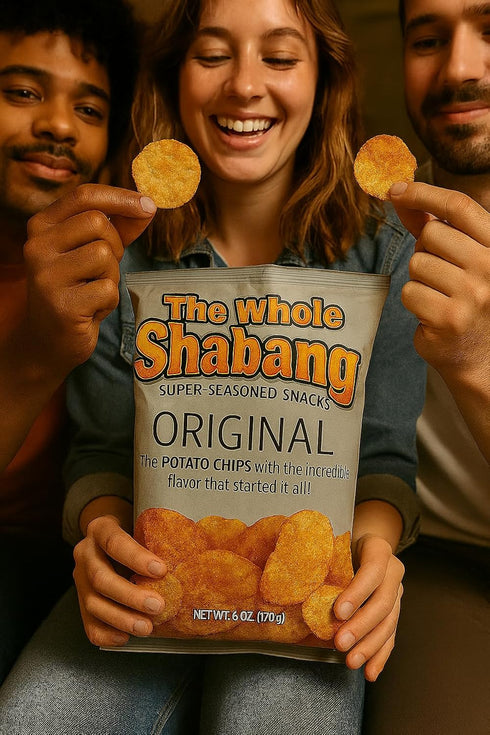 Generic Pack (6 oz 4 Pack) The Whole Shabang Chips by Moon Lodge Bold Original and Extreme Flavors Whole Shabang Potato