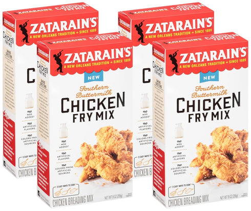 Zatarain's Southern Buttermilk Chicken Fry Mix, 9 oz (Pack of 4)