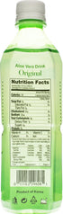 16.9 (Pack 20) Hapi Aloe Vera Drink, Original, Ounce