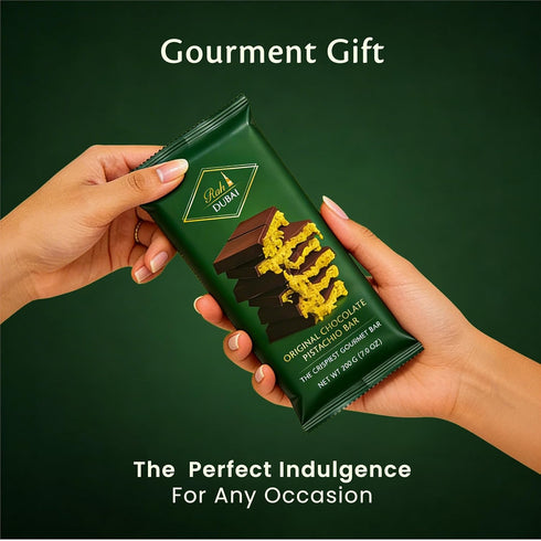 (7oz 200g) Rah Dubai Chocolate Bar Pistachio | Crunchy Loaded Viral Knafeh Chocolate Dubai with Pistachio Cream