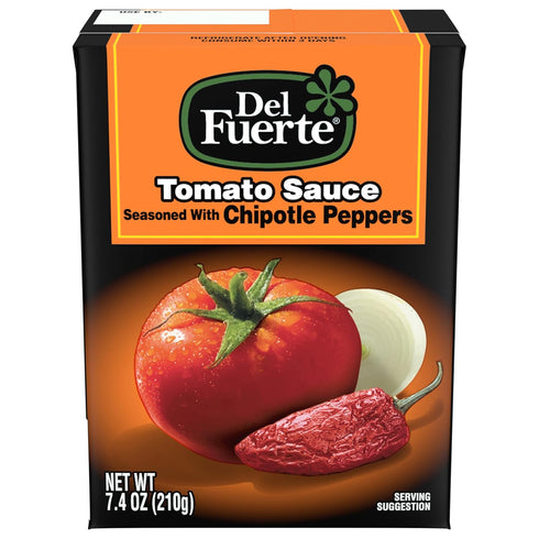 Del Fuerte Tomato Sauce Seasoned with Chipotle 7.4 Ounce, 24-Pack