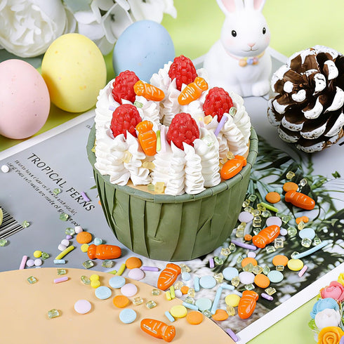 11Oz Jimmies, Easter Sprinkles for Cake Decorating, Pastel Spring Sprinkles for Cookies with Nonpareils, Egg, Carrot