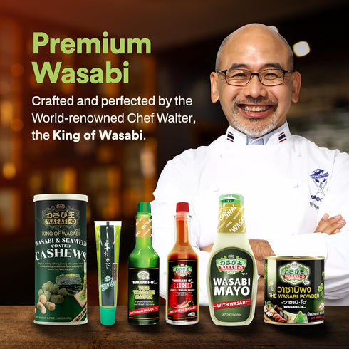 Wasabi-O Real Wasabi Paste - Authentic Japanese Fresh Wasabi Root, Mild Heat, Squeeze Tube for Sushi and Seafood