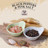 52USA 12 oz 2 lb 2 Set Whole Black Peppercorns + Himalayan Pink Salt (Coarse Grain) - Salt and Pepper Grinder, Black