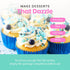 Sprinkle Pop Blue Ombre Sprinkle Mix | Monochromatic Blend of Blues & Navy Blue Sprinkles with White Pops | Undersea