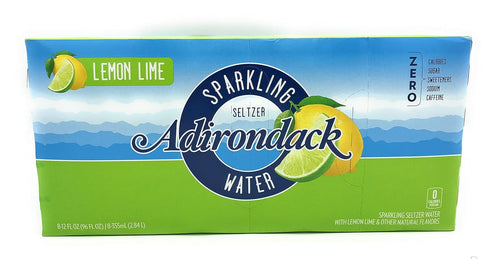 ADIRONDACK BEVERAGES Lemon Lime Seltzer Water 8 Pack, 12 FZ