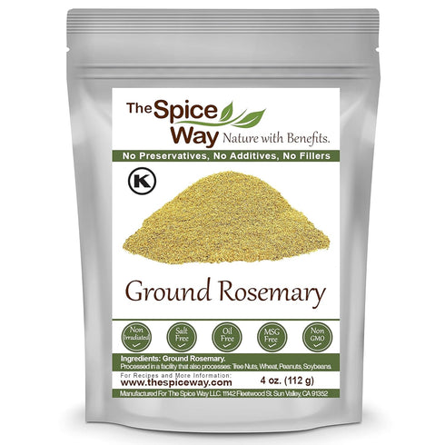 The Spice Way Ground Rosemary - Pure Rosemary Powder from Leaves - 4 oz Resealable Bag