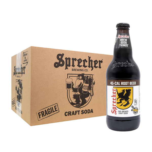 Sprecher Low Cal Root Beer in 16 fl oz Glass Bottles (12 Pack),