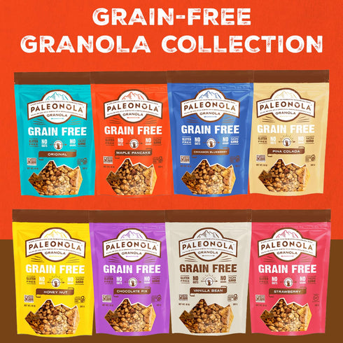 10 Oz (Pack 2) Paleonola Maple Pancake Grain Free Granola, Resealable Bag of - Grainless Paleo Granola Blended