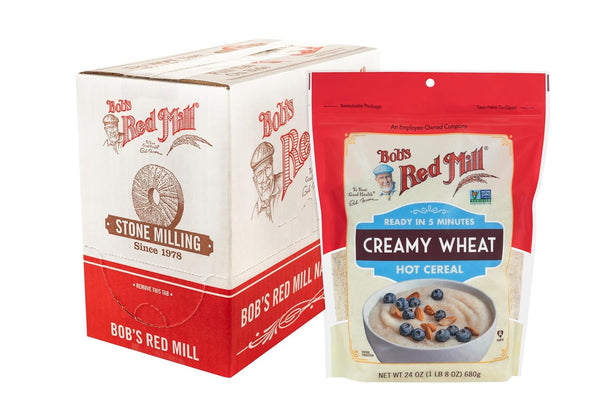 Bob's Red Mill Creamy Wheat Hot Cereal, 24oz (Pack of 4) -