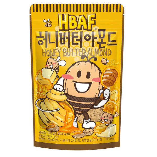 HBAF [Official Gilim Korean Honey Butter Seasoned Almonds Nut Snack | Gluten