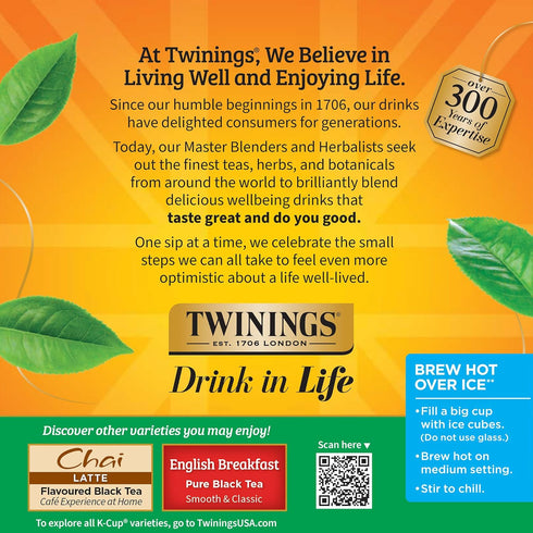 72 12 Count (Pack 6), Twinings Irish Breakfast Black Tea K-Cup Pods for Keurig, of Robust, Strong, Bold Flavour