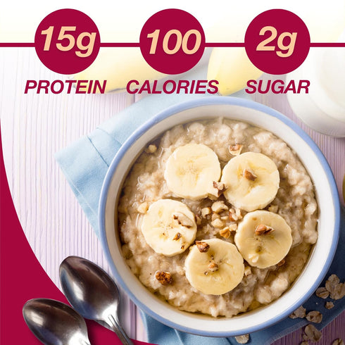 ProtiDIET High Protein Banana Nut Instant Oatmeal - Gluten Free, Low Sugar, 7 Packets