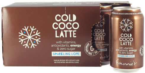 AmishTastes 12 Oz. (12 24)) Frannies Sparkling Cold Coco Latte, Protected With High-Density Foam, Ounce (Case