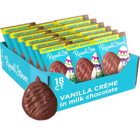 RUSSELL STOVER Easter Vanilla Crme Milk Chocolate Easter Egg, 1.3 oz. (Pack